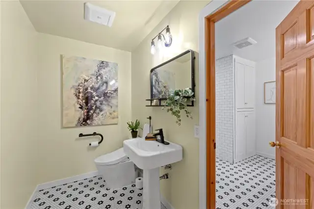 Heated Floors Throughout Bathroom Designed for Age In Place.