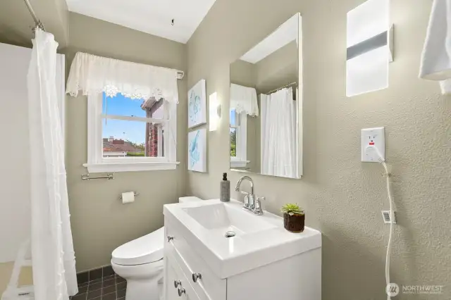 Full bathroom on main floor.