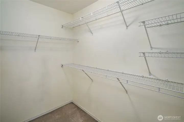 Large walk-in closet.