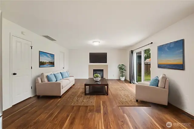 Virtually Staged Photo Of Great Room.