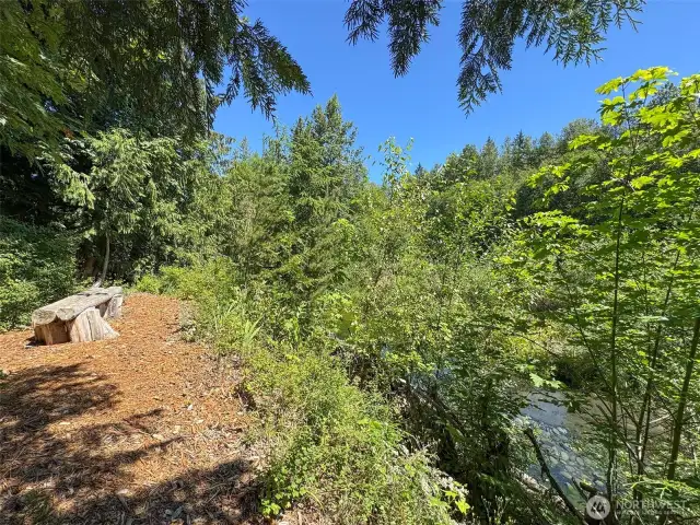 bench overlooking River