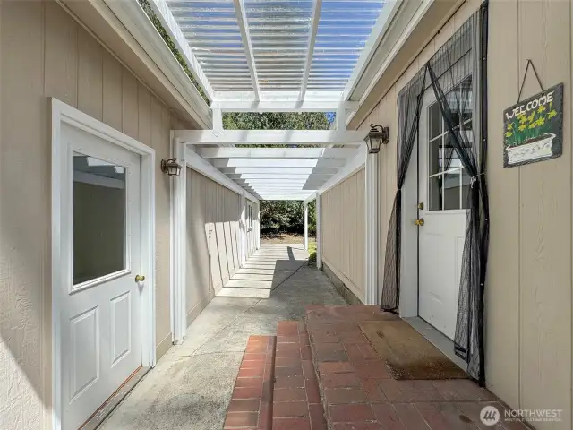 Breezeway to shop & Garage