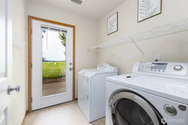Laundry room off the back deck