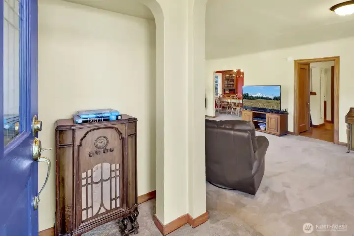 The entryway opens to the great room