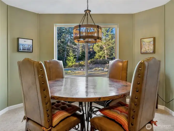 dining area off the kitchen.