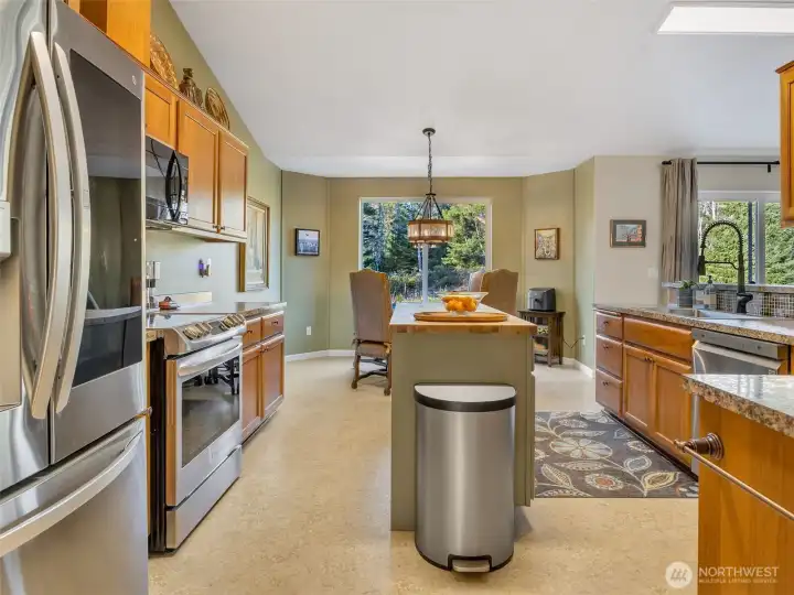 Induction stove and updated appliances.