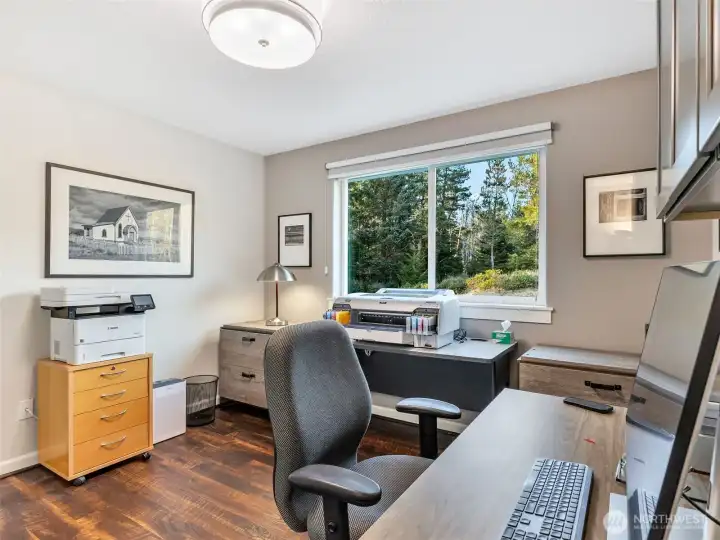 Bedroom #3 currently used as a second office.