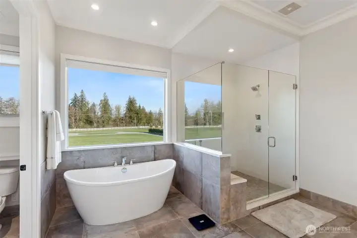 5 Piece Luxurious Spa Like Primary Bath.