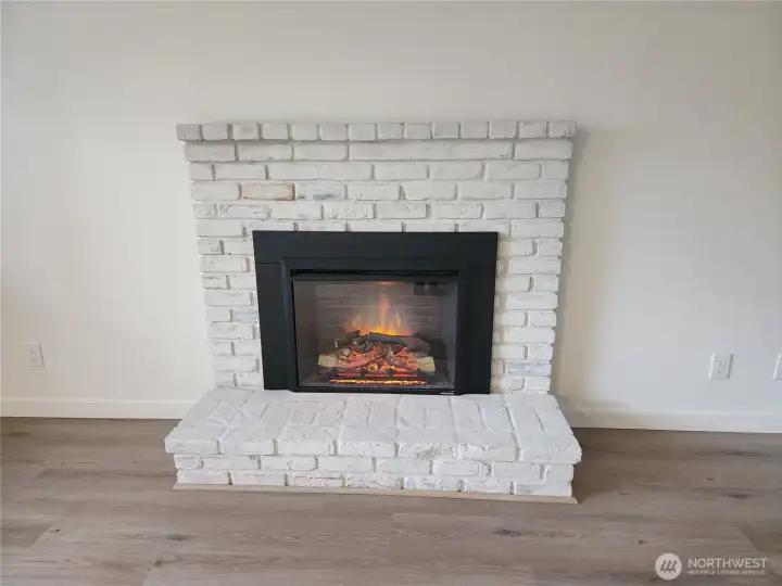 Electric fireplace for those chilly nights