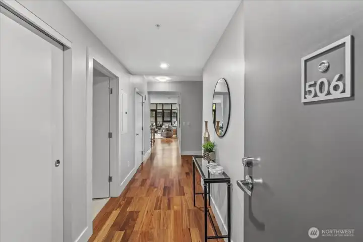 Beautiful 2 bedroom and 2 bathroom condo with gorgeous hardwood floors, chic design, spacious rooms and floor to ceiling windows.