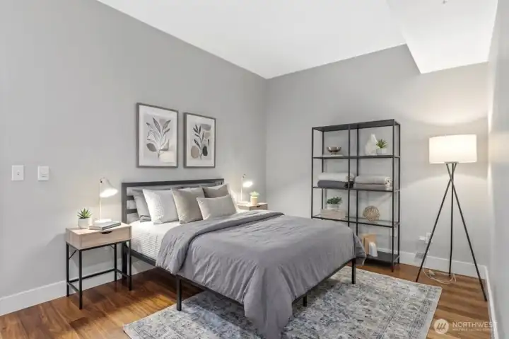 Second bedroom/office virtually staged.