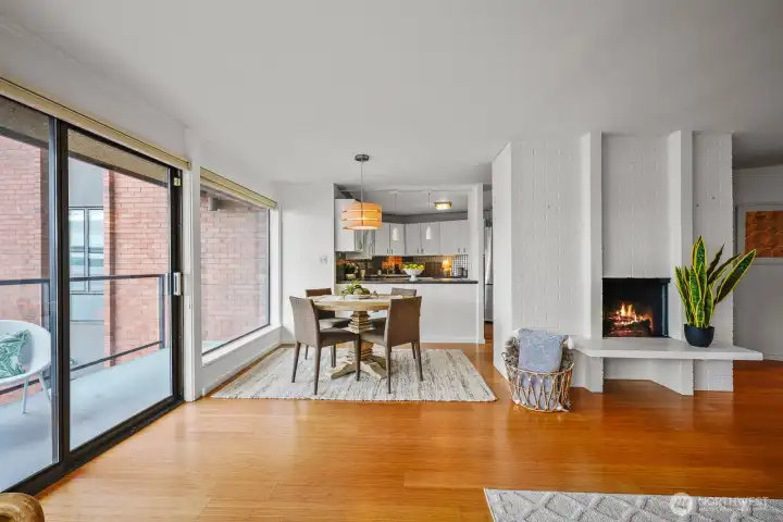 Dining area near kitchen.