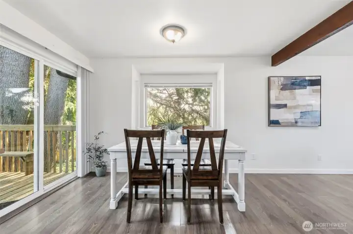 Not a formal dining area but tell me this isn't a great place to sit down for a meal.