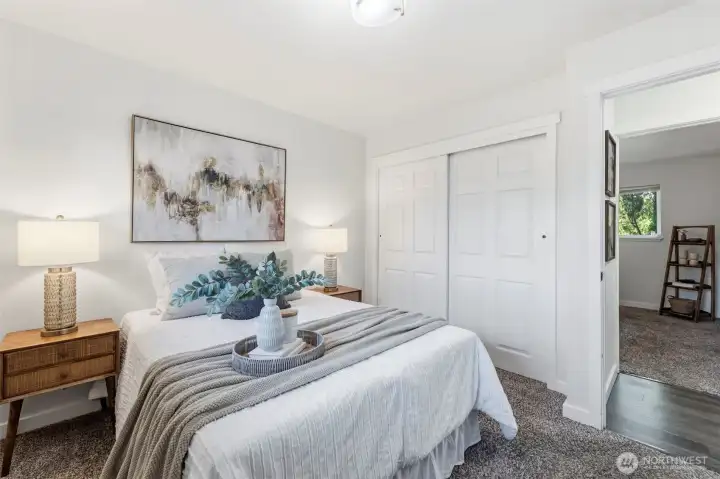 Bedroom number one on the main floor.