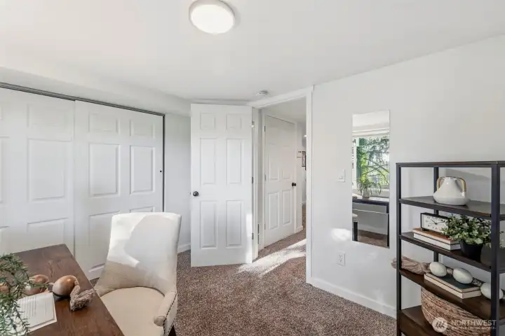 Bedroom number four located down stairs.