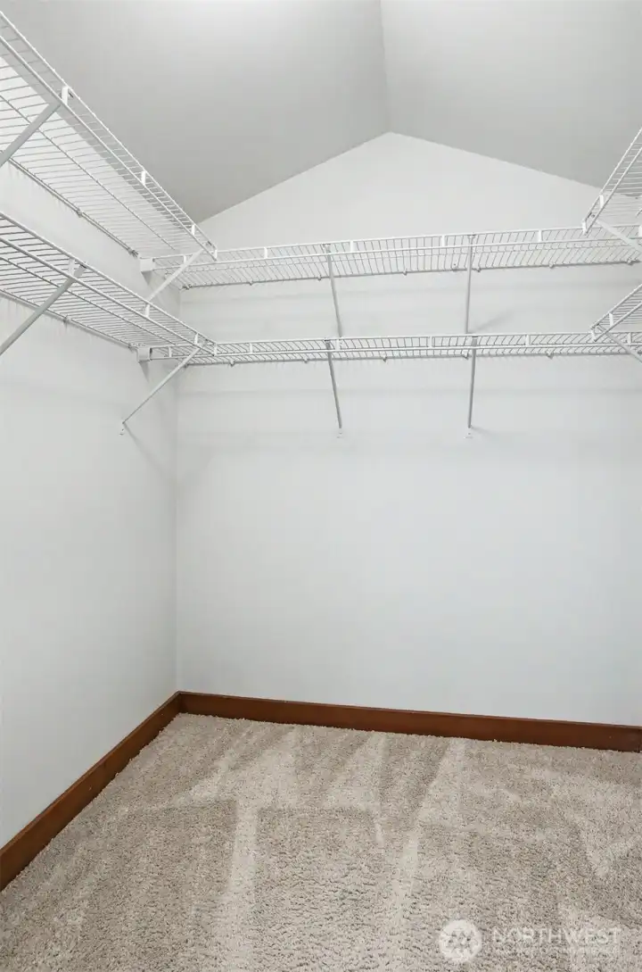 Generous walk-in closet.