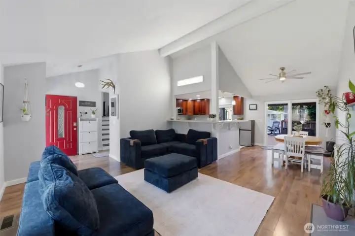 Layout offers an easy flow with access to the backyard.