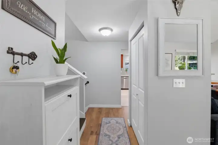 Entry leading into the stairwells for upper and lower levels.