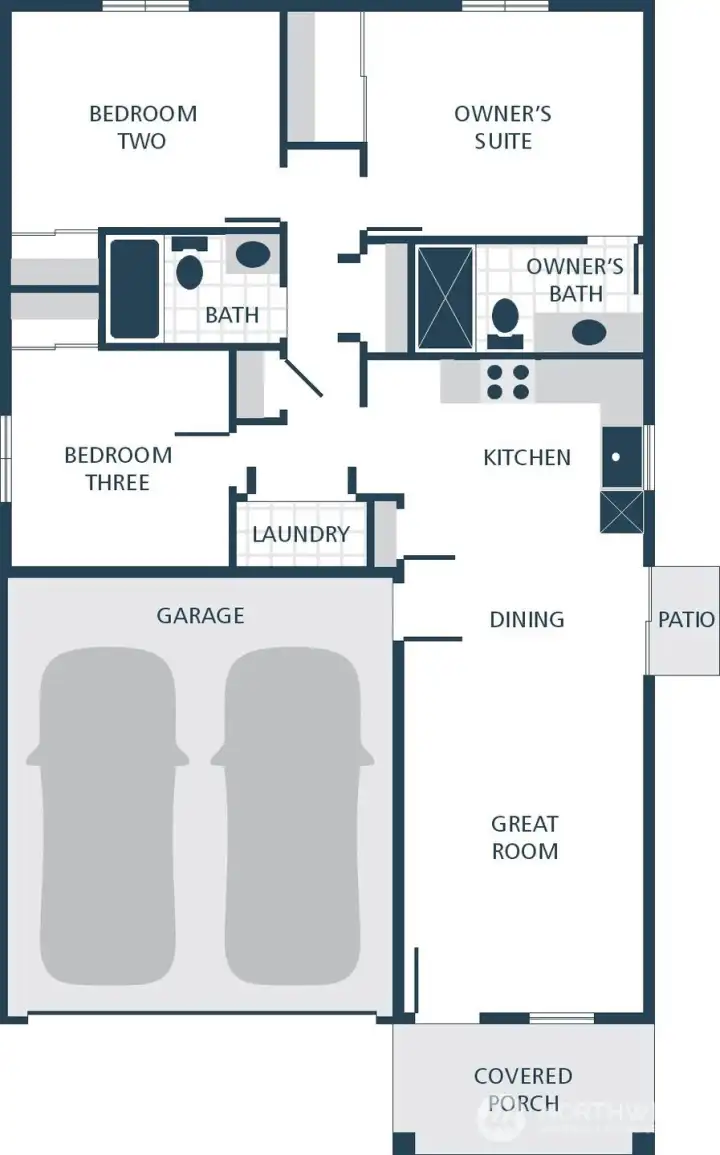 Photographs are for illustrative purposes only. Features, finishes, interior/exterior colors, landscaping and floorplan shown may vary from actual homes built