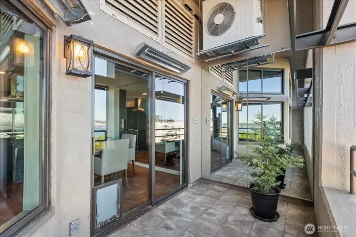 Note the exterior heaters, enjoy your view year-round!