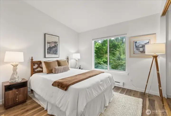 1 of 2 large sized bedrooms with gorgeous views of the trees 1 of 2 large sized bedrooms with gorgeous views of the trees