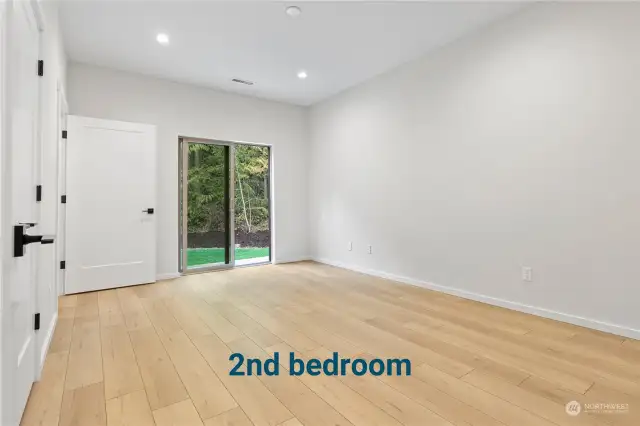 2nd Bedroom with closet and private patio