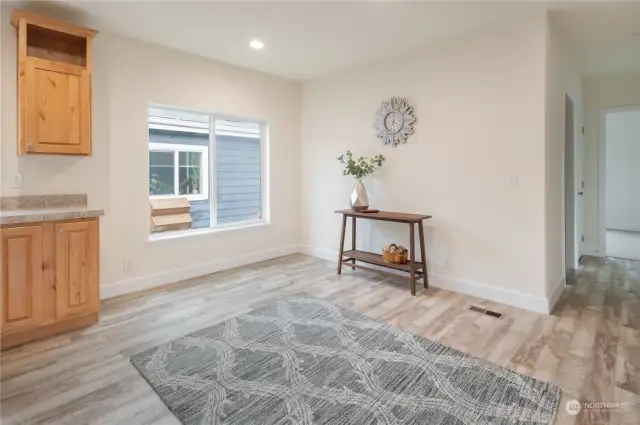 Large dining space off of kitchen