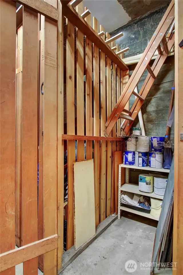 Additional storage: basement storage locker for Unit 202.