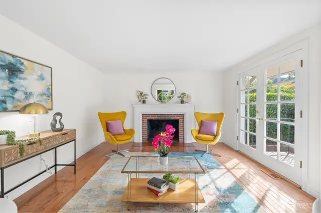 Cozy living room with abundant natural light!
