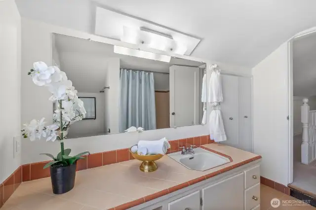 Upstairs guest bathroom.