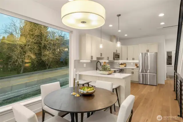 Open Concept Dining Room Space.