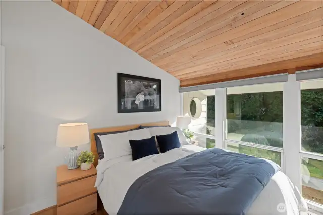A secondary bedroom located off of the family room.