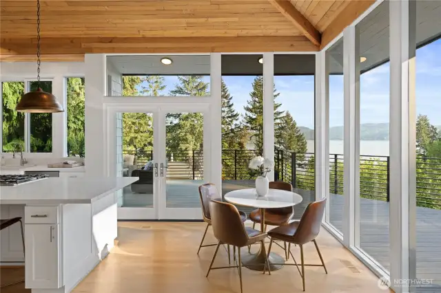 Take in the views while enjoying a morning coffee and the newspaper.