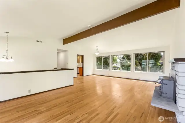 Vaulted ceilings.