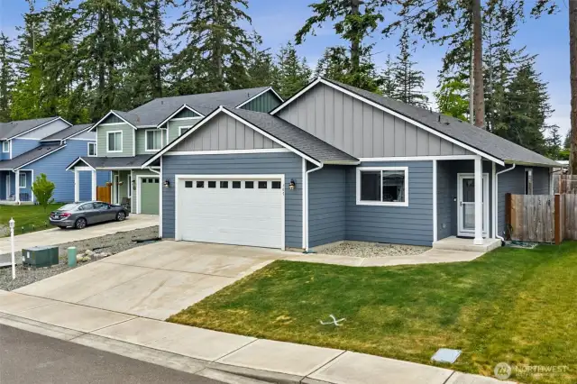2 car garage with extra parking