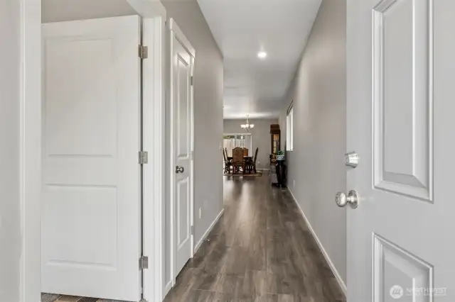 Tall ceilings with vinyl plank flooring