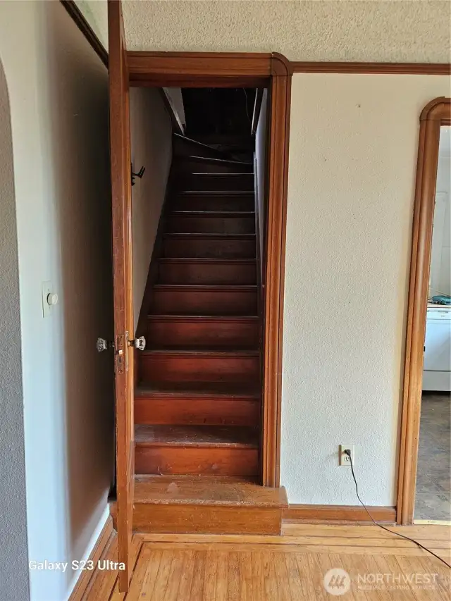 Stairwell to unfinished attic
