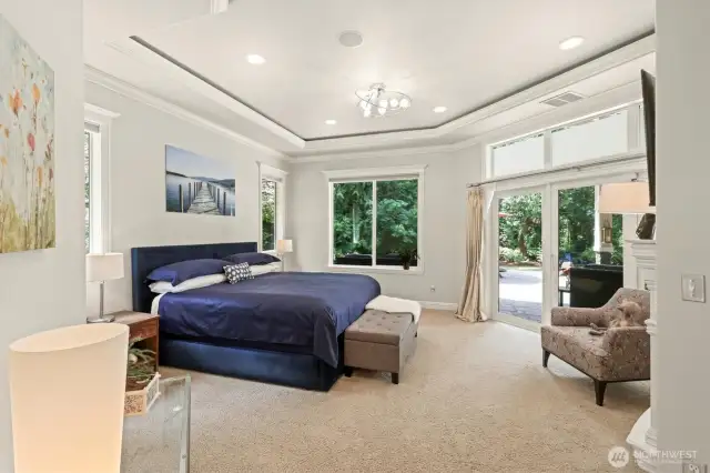 These window provide an abundance of natural light! There is also direct access to the patio through the sliding glass doors!