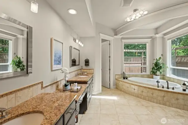 Keep your toes warm with the radiant floor heat in the primary bathroom!