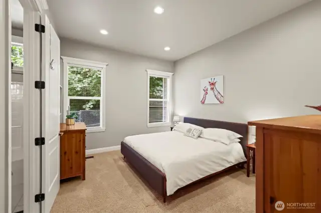 Located on the main floor is this second primary bedroom. It's perfect for multigenerational living, live in care or guests!
