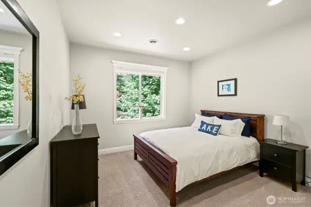 Bedroom number 4 is located upstairs off that living room as well!