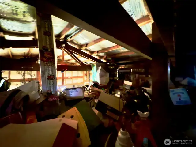 Garage space loft area