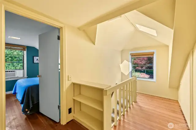 The stairs up lead to 2 additional bedrooms and 3/4 bath.