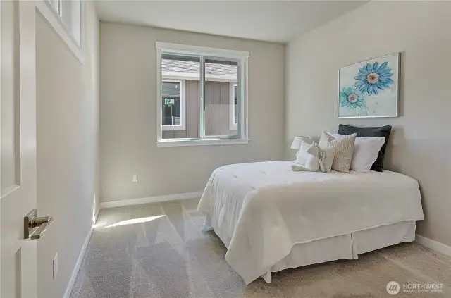 Our spacious bedrooms include well-positioned windows with long-lasting floor carpeting and easy-to-clean painted trims.