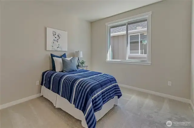 Our bedrooms are well designed for furniture placement with ample closet and floor areas.