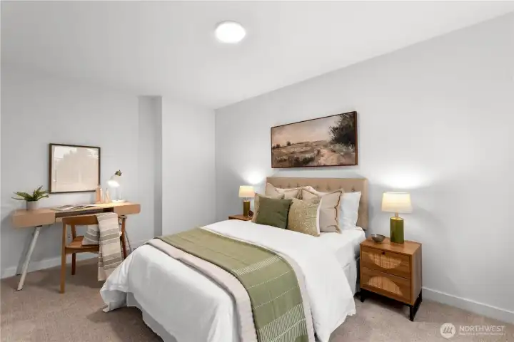 Lower floor guest bedroom/office