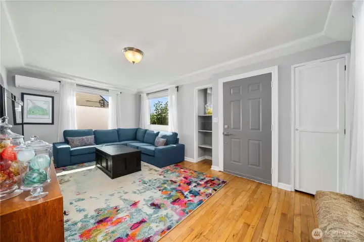 Living room welcomes you in