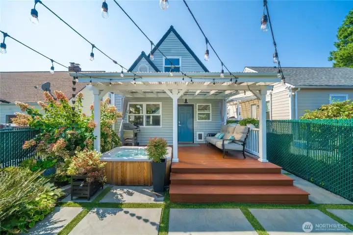 The backyard is your own private oasis