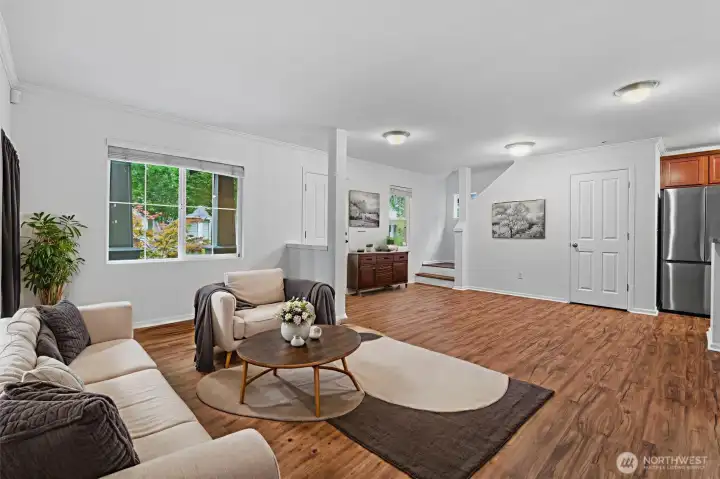 Staged living room