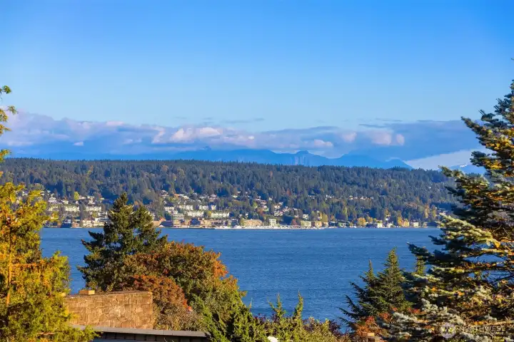 Lake Washington and the Cascade Mountains plus the Eastside.